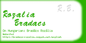 rozalia bradacs business card