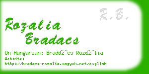 rozalia bradacs business card